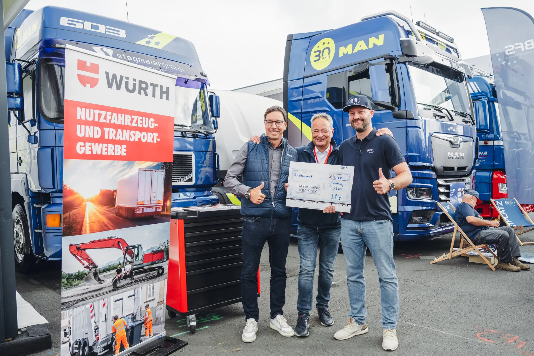 Starke Partnerschaft, starkes Zeichen: BFS spendet 3.000 Euro an Fahrer helfen Fahrern e.V